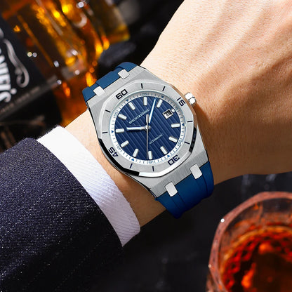 Specht&Sohne New Classic Men's Watch 50M Waterproof Luminous Sapphire Crystal Blue Automatic Mechanical Watches Reloj Hombre