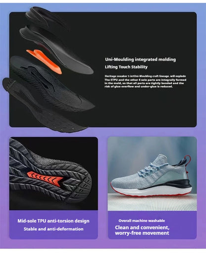 NEW Mijia Sport Shoes 4 Lightweight Ventilated Elastic Knitting Leisure Breathable Non-Slip Running Trainer Sneakers