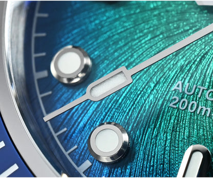 Orologio subacqueo di lusso da uomo San Martin 40mm, Miyota 9015, quadrante smaltato sunburst, automatico meccanico, impermeabile 200m, SN0148