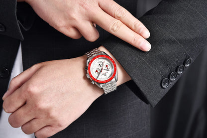 Orologio da uomo PAGANI DESIGN Planetary Series Saturn Light Tan al quarzo, cronografo Speed, vetro zaffiro AR, novità 2026