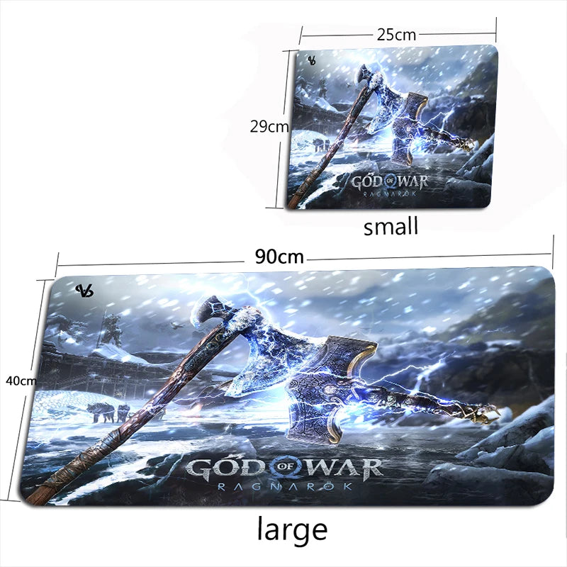 God of War Ragnarok Mouse Pad XXL Mouse Mat Gamer 100X50CM Gaming Accessories Mousepad  Large Keyboard DeskMats Pad for Computer