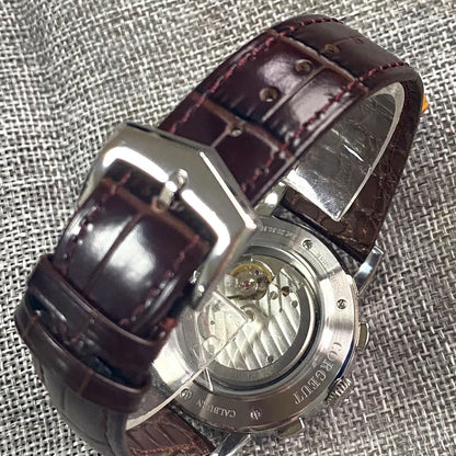 Reloj automático para hombre con multifunción de fecha, día, mes y año, reloj mecánico masculino 316L, caja pulida, indicador día/noche, 42mm