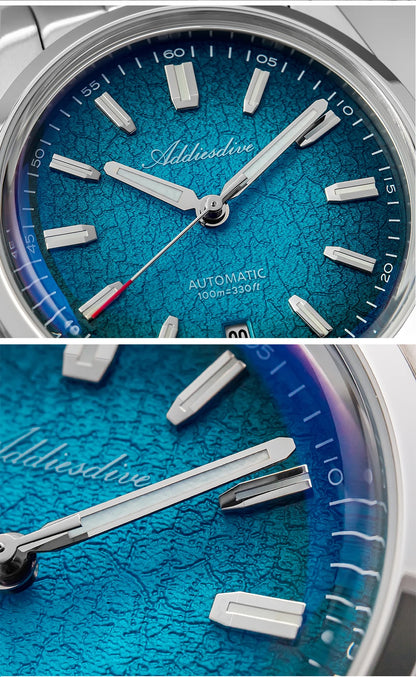 ADDIESDIVE New 2026 Luxury Men's Mechanic Quartz Analog Watch Super Luminous Steel Watch 10Bar Bubble Glass Personalized Watches