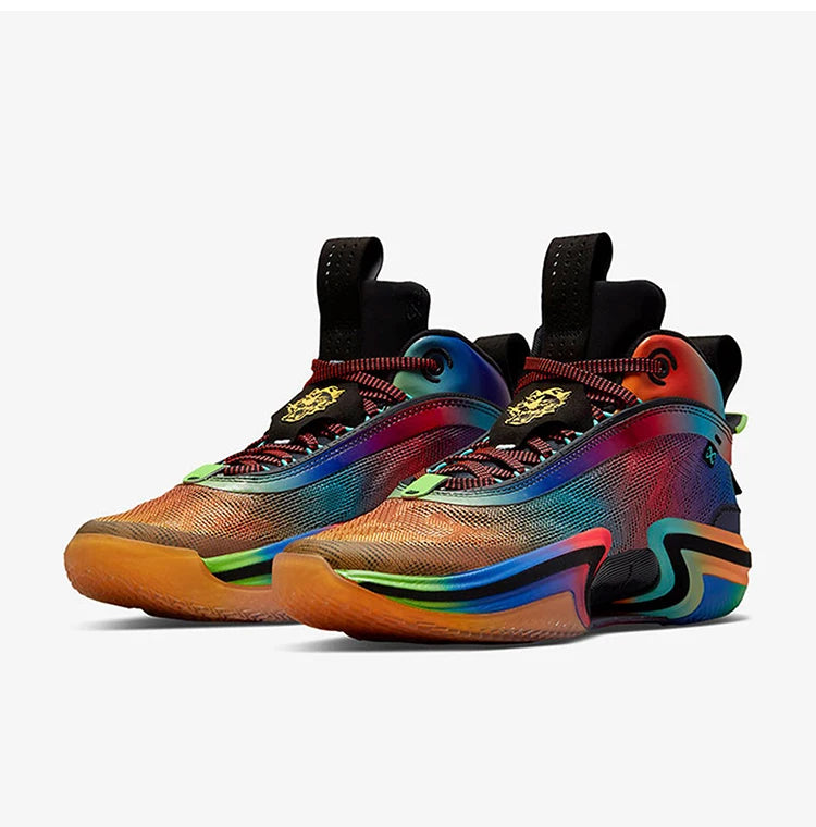 Sapatilhas de Basquetebol Nike Authentic Jordan Unissexo Rainbow Mid-Top Duráveis DN4200-064