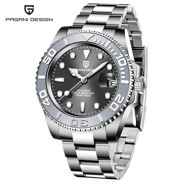 PAGANI DESIGN V2 Japan Movement 40MM Luxury Men's Mechanical Watch Sapphire Glass Ceramic Bezel Automatic Diving Watches for Men