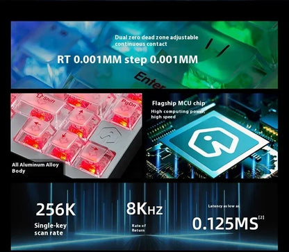 IROK MG75 Pro MG75 Max Aluminum Magnetic Gaming Computer Mechanical Keyboard 75% Rapid Trigger 8K RGB Hotswap Gamer Keyboard