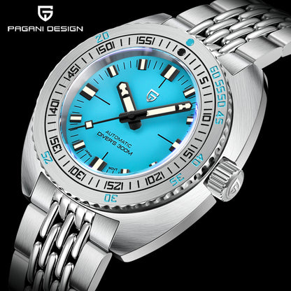 PAGANI DESIGN 2025 New Men's Automatic Mechanical Divers Watches NH38 Sapphire Stainless Steel 300m Waterproof AR Watch for Men