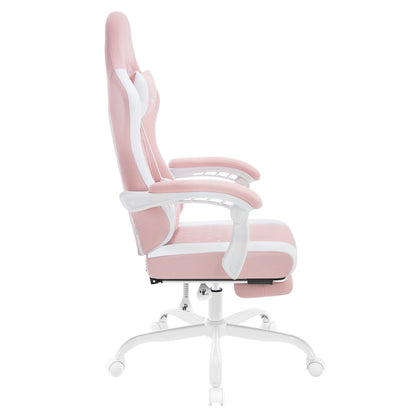 WOLTU Massage Gaming Chair Ergonomic Gamer Chair with Footrest, Lumbar Support, Adjustable Headrest, Swivel Computer Office Chair