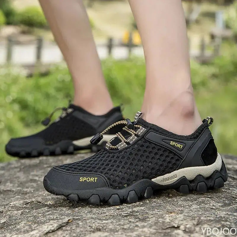 Summer Fashion Breathable Water Wading Men's Shoes, Sports and Leisure Running Trend Flat-Bottomed Mountaineering Sports Shoes