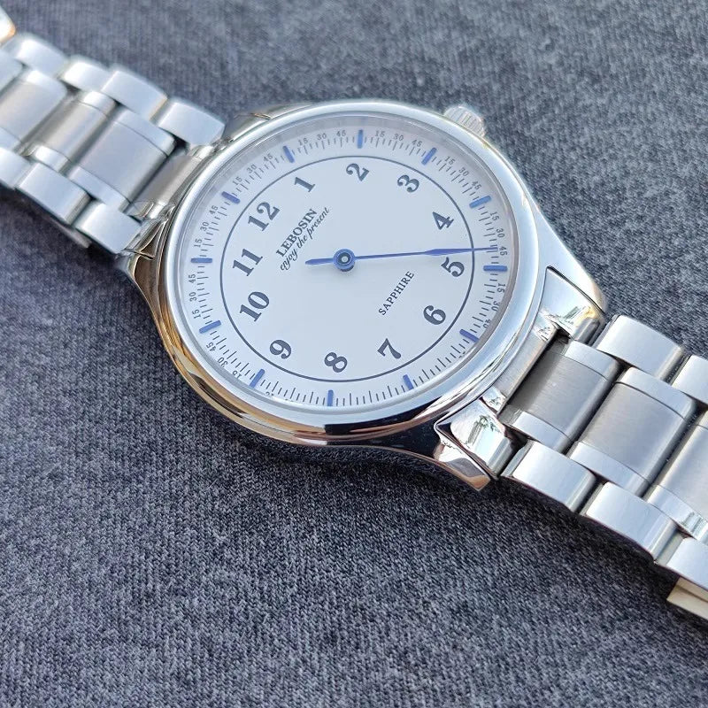 Single needle independent blue needle minimalist fashion personality sapphire mirror waterproof quartz watch for men