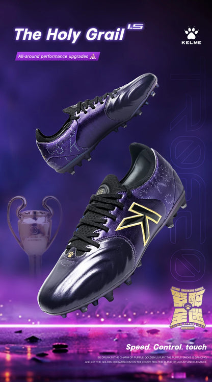 Kelme Kangaroo Leather MG Soccer Shoes Professional Match Sports Football Shoes Outdoor Anti-Slip Football Boots