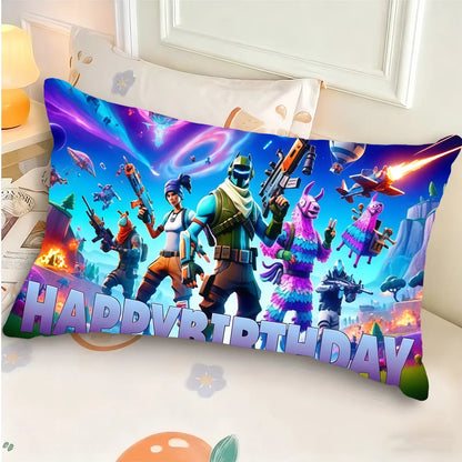 Game F-FORTNITE COOL BIRTHDAY Cushion Cover Rectangle Pillowcase Printed Bedside Sofa Room Home Decoration Pillowcase