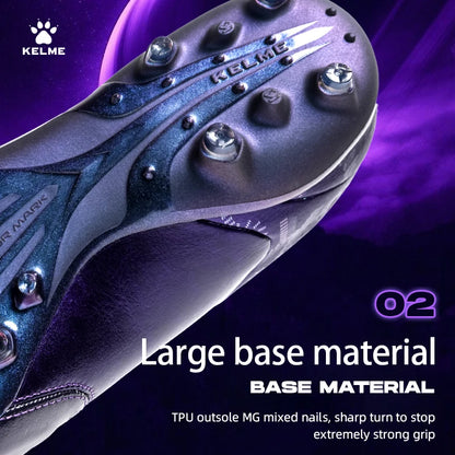 Kelme Kangaroo Leather MG Soccer Shoes Professional Match Sports Football Shoes Outdoor Anti-Slip Football Boots