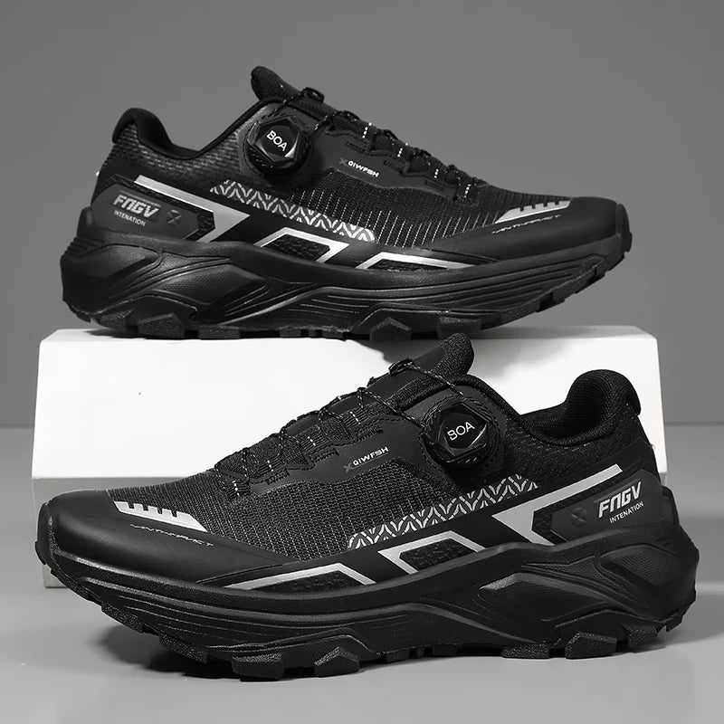 Ténis de corrida para homem em malha respirável, para exterior, montanha, todo-o-terreno e escalada, resistentes ao desgaste e confortáveis, com estilo moderno