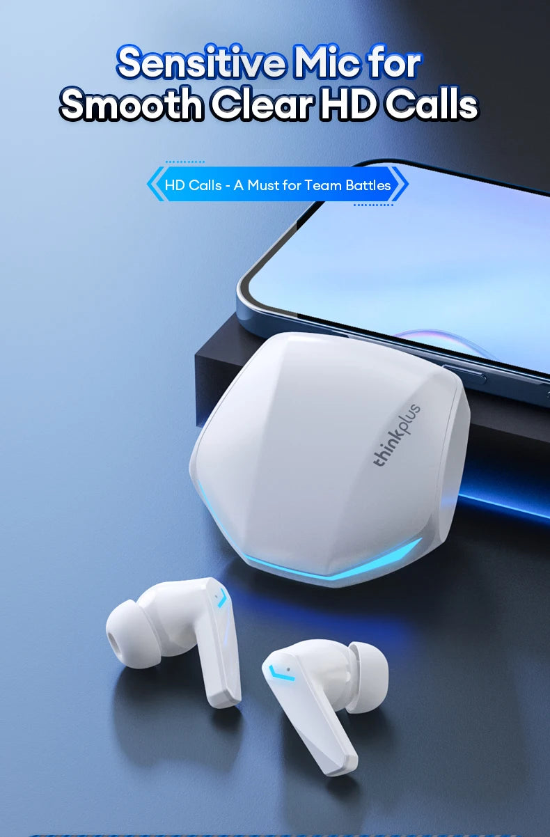 Lenovo GM2 Pro TWS kabellose Bluetooth 5.3-Ohrhörer – HD-Kopfhörer mit Touch-Steuerung und Mikrofon, wasserdichte Sport-Kopfhörer