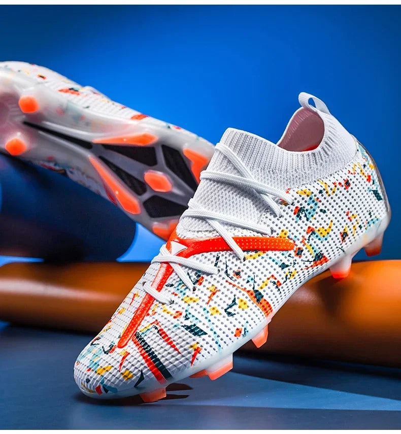 Chaussures de football à pointes longues pour hommes, chaussures de sport d'intérieur, chaussures de football professionnelles, chaussures souples respirantes unisexes, livraison directe