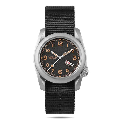 BODERRY Men Automatic Watch 40MM Titanium Pilot Sport Mechanical Wristwatch 100m Waterproof Sapphire C3 Luminous NH35