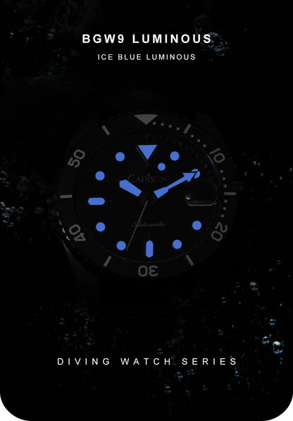 CADISEN New Luminous Men Mechanical Wristwatches Ceramic Bezel Sapphire Glass Automatic Watch Men Relogio Masculino