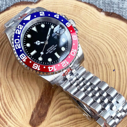 Orologio da uomo automatico 200m impermeabile Miyota8215, orologio subacqueo 40mm con movimento meccanico, luminoso, cinturino Jubilee e fibbia Glide Lock
