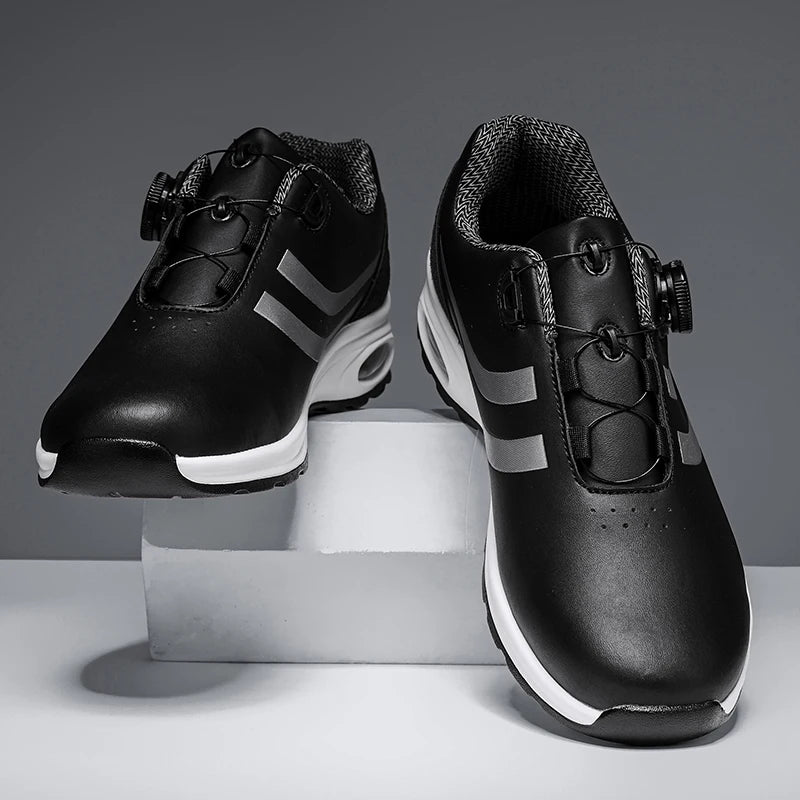 Zapatillas de golf para hombre con cámara de aire, deportivas para correr y conducir, transpirables, ligeras, cómodas, atléticas, antideslizantes y giratorias