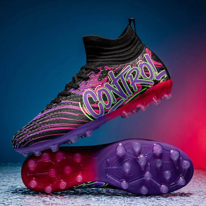 Nouveaux hommes bottes de Football crampons baskets haut de gamme chaussures de Football de haute qualité antidérapant Futsal herbe Match intérieur vente chaude FG/TF
