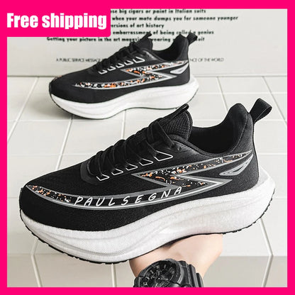 Men's Running Shoes Professional Marathon Comfortable Breathable Mesh Sneakers Daily Fitness Anti-Slip Shock-Absorbing Jogging Shoes