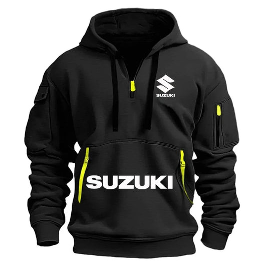 Suzuki's newmen's hooded sweatshirt casual outdoor sports sweatshirt warm for autumnandwinter perfect for motorcycle enthusiasts