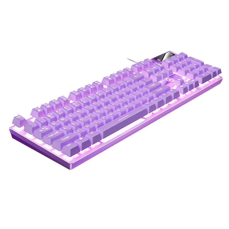 Teclado gaming USB con cable y retroiluminación, teclado gamer de 104 teclas para ordenador/portátil/PC, diseño ergonómico, accesorio gaming para oficina
