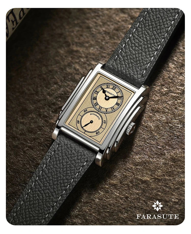 FARASUTE Luxury Fully Automatic Mechanical Men's Watch Seagull Sports Sapphire Stainless Steel Doctor Wristwatch reloj hombre 