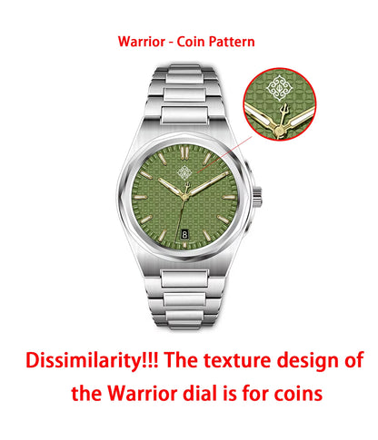 IX&DAO 2026 New 37mm Warrior Men's Automatic Mechanical Watch Miyota 9015 Movement Sapphire Stainless Steel Waterproof 10Bar