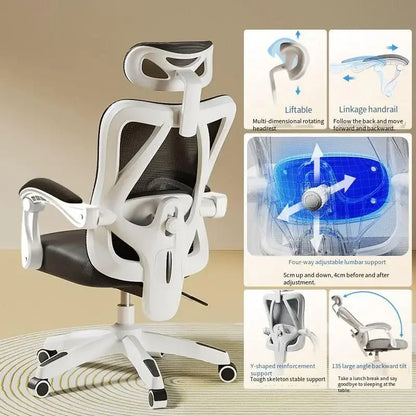 UVR Gaming Computer Chair Mesh Breathable Staff Chair Ergonomic Design Armrest Chair Sitting Comfor THome Office Chair Furniture