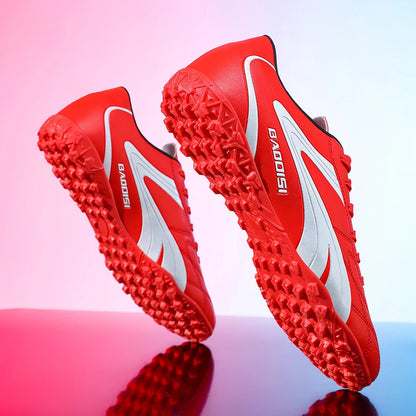 Scarpe da calcio da uomo traspiranti, scarpini da football e futsal ultraleggeri, sneaker professionali da allenamento unisex, tacchetti per erba e sport da partita