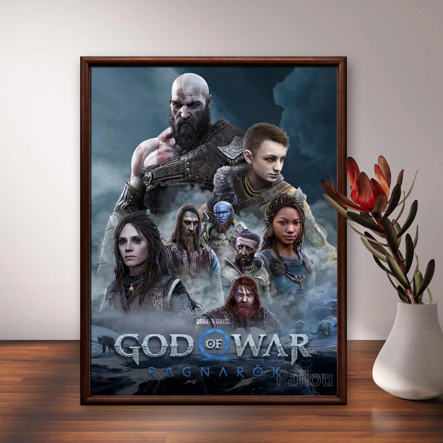 God Of War Ragnarok 5D DIY Diamond Painting Kit Greek Mythology Kratos Art Mosaic Cross Stitch Handcraft Home Room Decor Gift