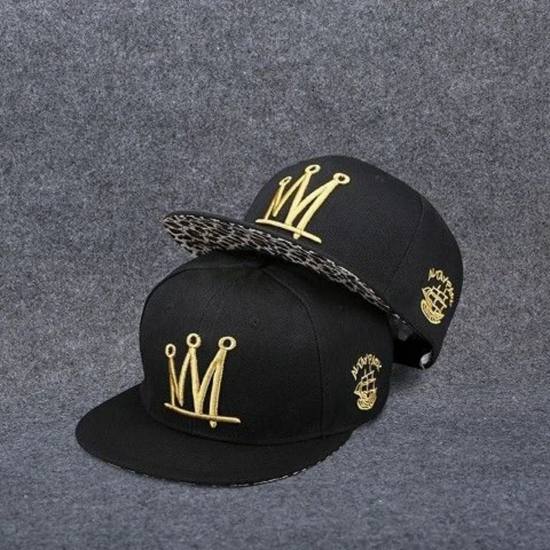 Men's Letter Embroidery Tide All-match Flat Brim Baseball Cap Ladies Summer Hip-hop Hat Outdoor Shade Adjustable Peaked Cap