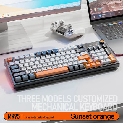 SMAILWOLF MK95 Bluetooth Wireless Three-Mode Mechanical Keyboard Arabic Russian Korean Thai Spanish Keyboard E-Sports Game