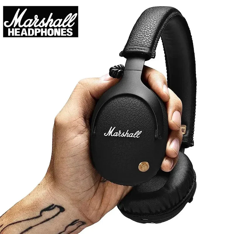 Auscultadores sem fios com cancelamento de ruído Marshall MONITOR II A.N.C. – Headset Bluetooth premium over-ear com graves profundos, microfone e áudio para gaming