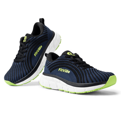 FitVille wide toe box shoes for men, cushioned, extra wide width, non-slip, wide lightweight breathable running shoes