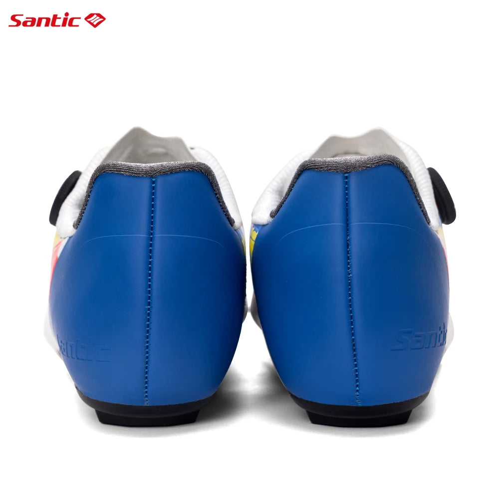 Santic men's cycling shoes 2025 new glass fiber nylon sole outdoor pro road racing shoes auto-lock road riding bicycle sneakers