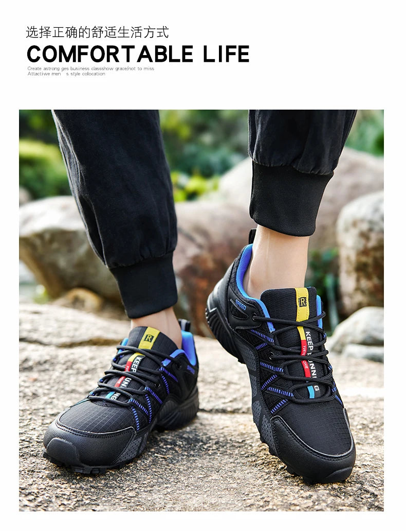 2025 Hiking Shoes for Men Non-slip Wear-resistant Comfortable Outdoor Hiking Sports Shoes Outdoor Running Shoes Walking Sports Shoes