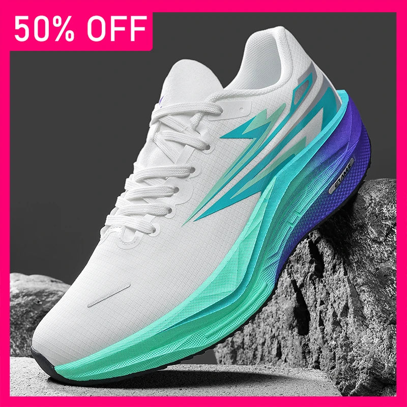 Zapatillas deportivas unisex de moda con cordones, amortiguación, antideslizantes y con rebote, calzado de entrenamiento para running, nuevas zapatillas fitness para exterior 2026