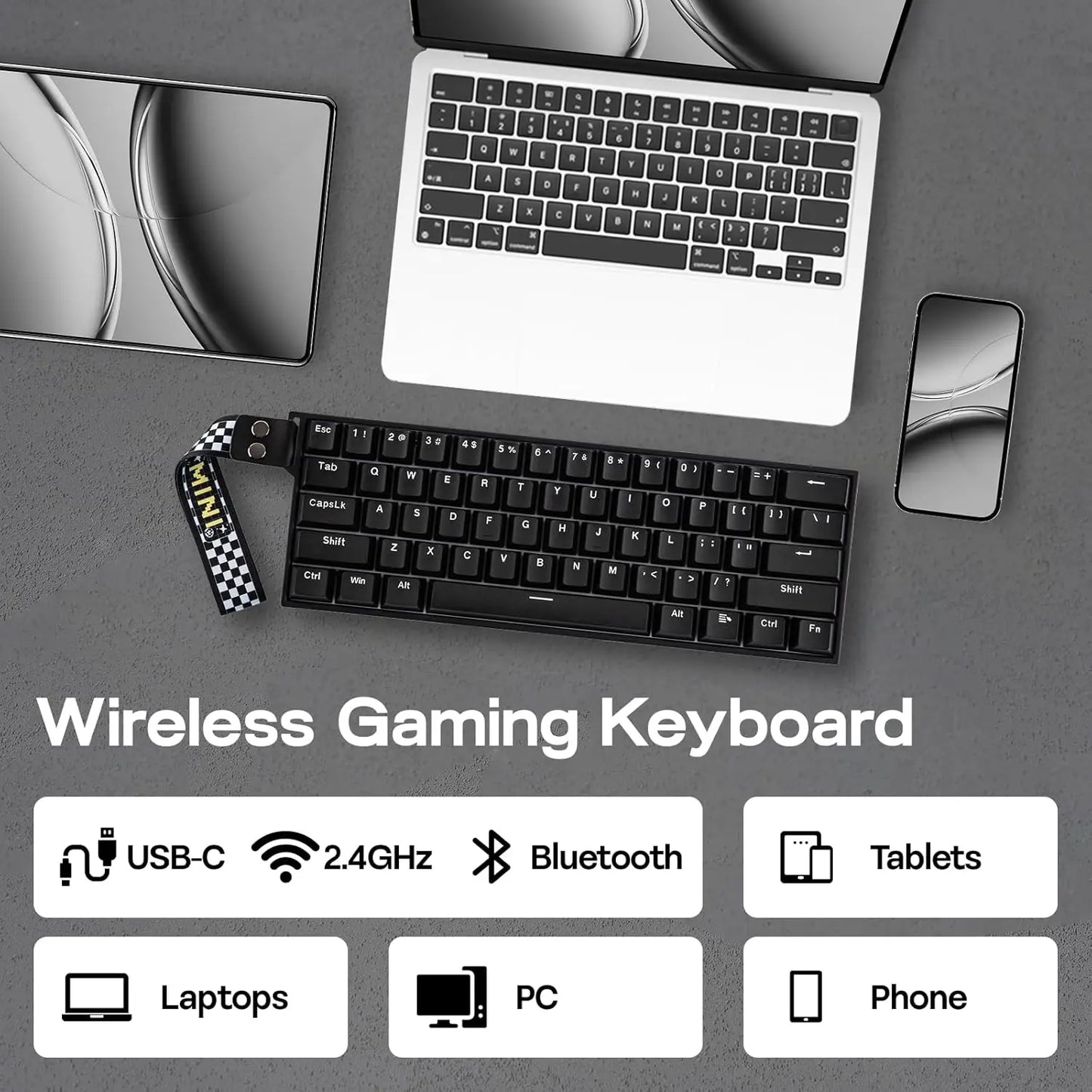 Teclado Gaming Mecânico AULA Mini60 HE/Pro/Max 60% com Switches Magnéticos, RGB, Tri-Mode, 8000Hz, RT 0.01mm, para E-Sports e Presentes