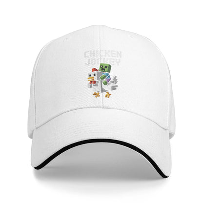 Chicken Jockey Zombie Pixel Art Zombie-Film-Baseballkappen für Männer und Frauen, Trucker-Cap, Outdoor-Workouts, verstellbare Sonnenhüte