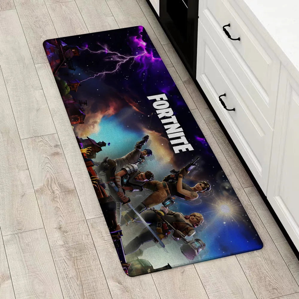 Tapete de Entrada Fortnite para Porta Principal, Antiderrapante, Tapete de Cozinha, Sala de Estar, Varanda e Casa de Banho, Tapete de Chão / Carpete