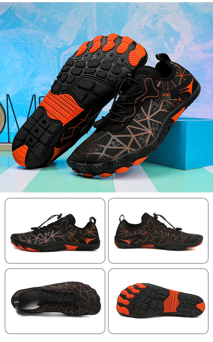 New Barefoot Wading Shoes Men Women Mesh Quick-Drying Beach Shoes Outdoor Non-Slip Swimming Shoes Unisex Water Sports Shoes