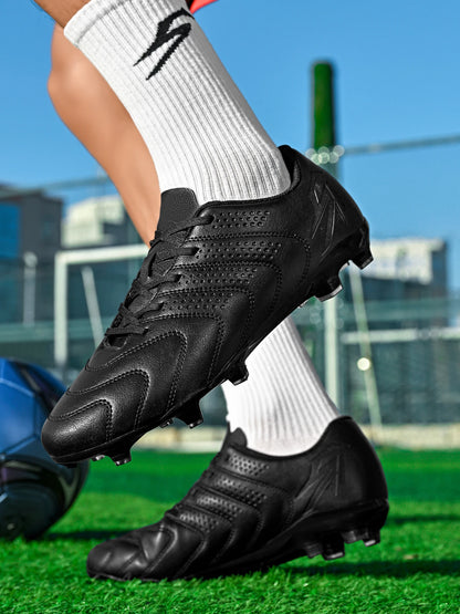Sport Field AG/FG Soccer Cleats, PU Fabric Sweat-Wicking Upper, TPU Wear-Resistant Sole, Sturdy Durable for Men Women Kids