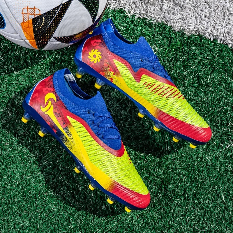 Nouveaux hommes bottes de Football adulte antidérapant Sport de plein air entraînement crampons chaussures de Football garçons longues pointes respirant Match confortable
