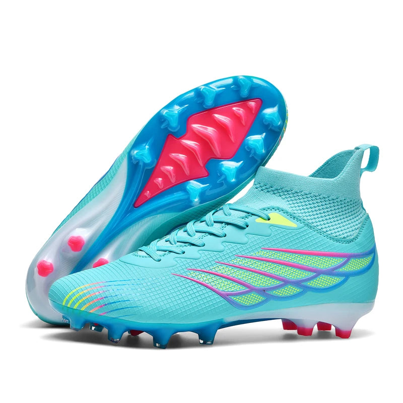 Superfly FG Football Boots Outdoor Soccer Cleats Black Shoes Soft Sport Professional Shoes Breathable Comfortable Boots Plus Size