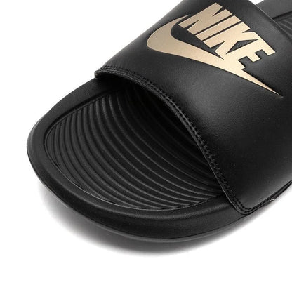 Nike Victori One Casual Fashion Anti-Odor and Anti-Bacterial Flip-Flops for Men, Black and Gold Cn9675-006