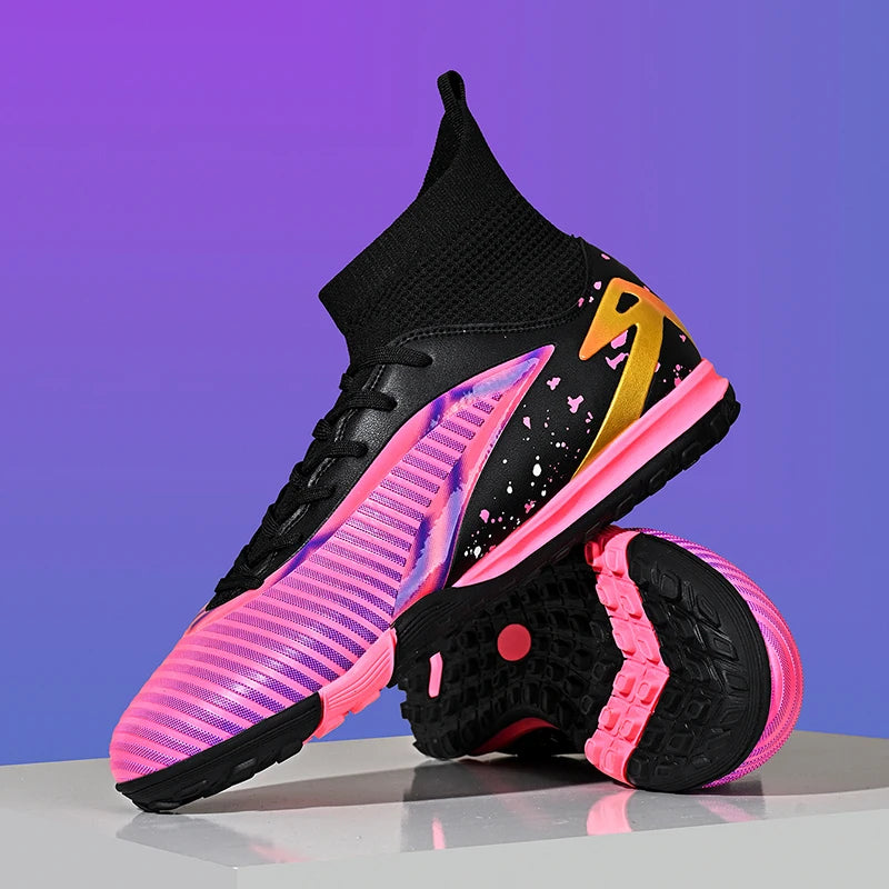 Chaussures de football pour hommes, crampons longs FG / crampons courts TF, antidérapantes, pour terrain naturel et synthétique, entraînement