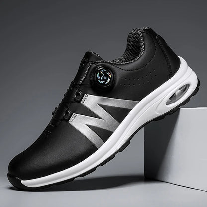 Zapatillas de golf para hombre con cámara de aire, deportivas para correr y conducir, transpirables, ligeras, cómodas, atléticas, antideslizantes y giratorias